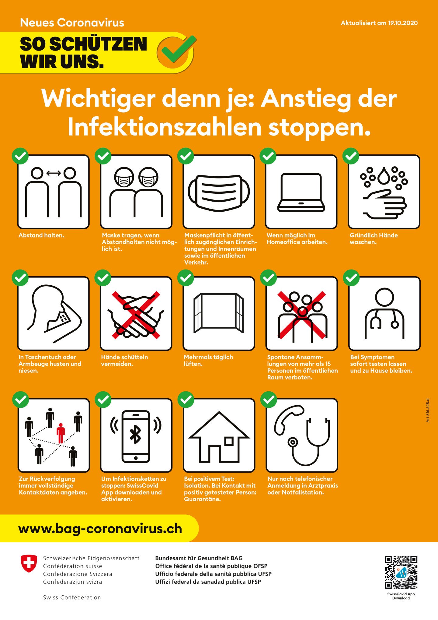 BAG Coronavirus Verhaltensregeln