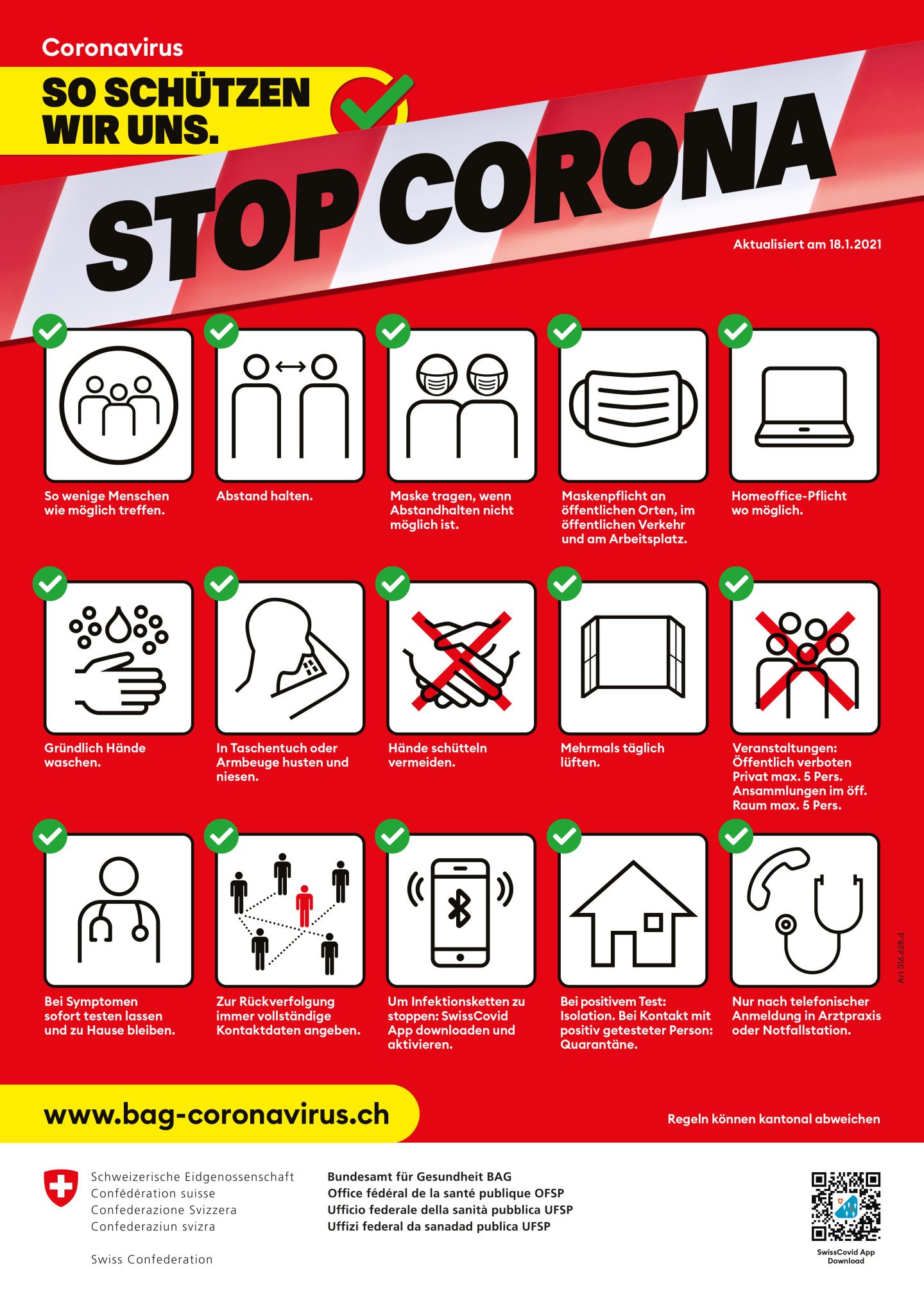 BAG Coronavirus Verhaltensregeln