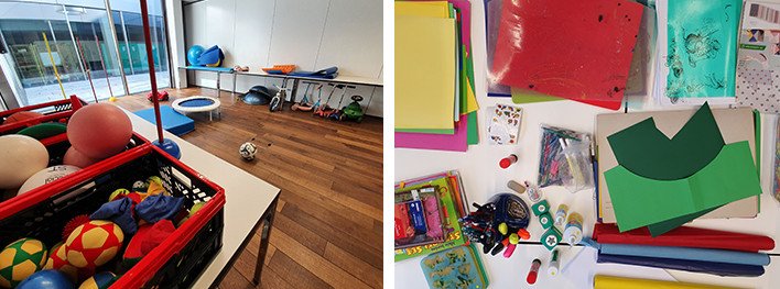 Kinderhütedienst in der Schulthess Klinik durch Trainingsmitarbeitende