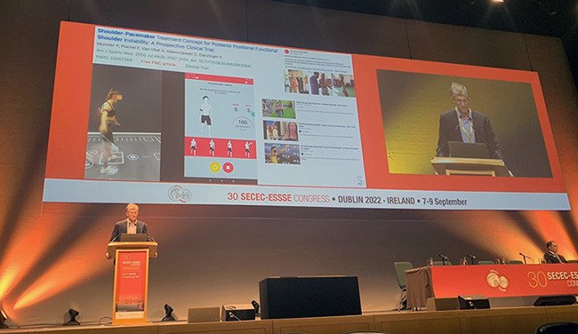 Laurent Audidé bei der Studienpräsentation am Schulterkongress in Dublin