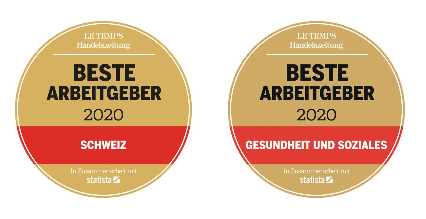 Siegel Beste Arbeitgeber 2020 und beste Arbeitgeber Gesundheit und Soziales 2020
