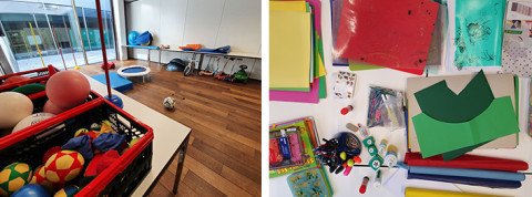 Kinderhütedienst in der Schulthess Klinik durch Trainingsmitarbeitende