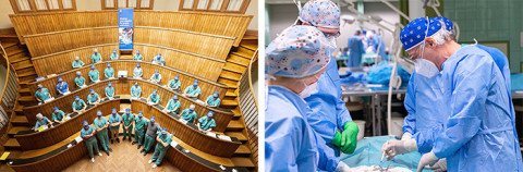 AO-Spine Fortbildung im grossen Hörsaal und im OP