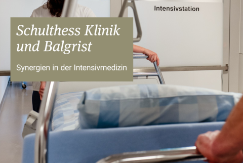 Intensivbett mit Textbox zur Kooperation Schulthess Klinik und Balgrist