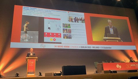 Laurent Audidé bei der Studienpräsentation am Schulterkongress in Dublin