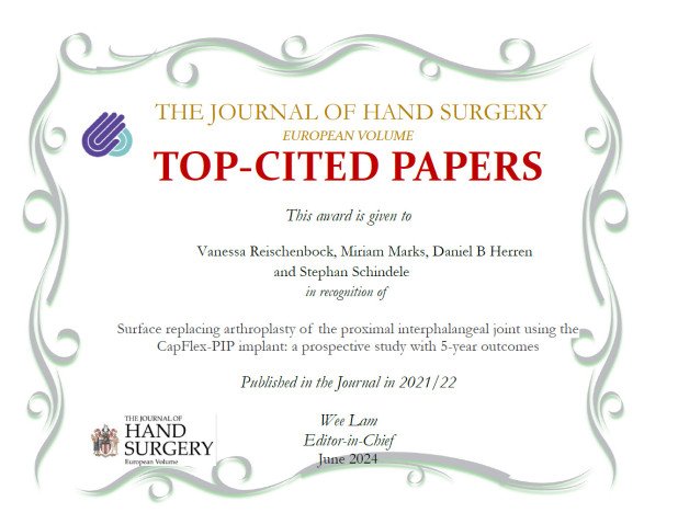 Award Zertifikat Handchirurgie
