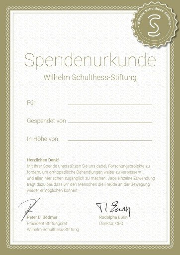 Spendenurkunde