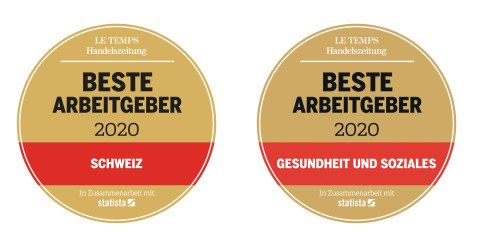 Siegel Beste Arbeitgeber 2020 und beste Arbeitgeber Gesundheit und Soziales 2020