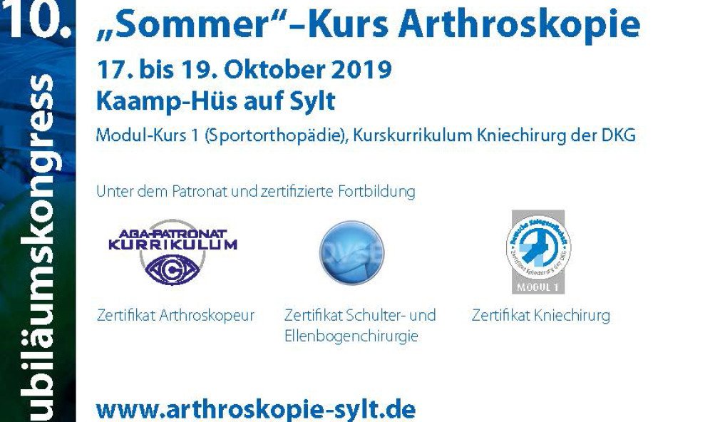Arthroskopie Sylt Programm