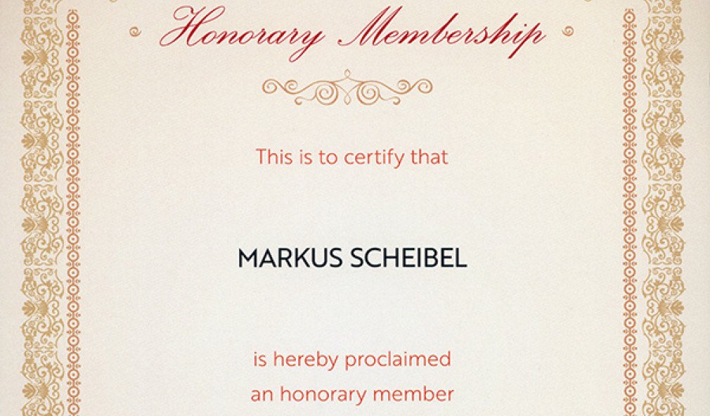 Urkunde Markus Scheibel polnische Vereinigung für Schulter- und Ellbogenchirurgie 