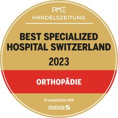 Label Beste Fachkliniken der Schweiz 2023 Englisch